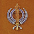 Faceted multi-gemstone adi shakti pin4